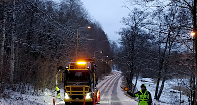 Liikenteenohjaus kunnossa tiealueella