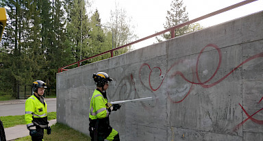 Kuivajääpuhallus on ympäristöystävällinen ja tehokas tapa myös graffitien poistoon