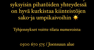 Sako-ja umpikaivojen tyhjennysten aika